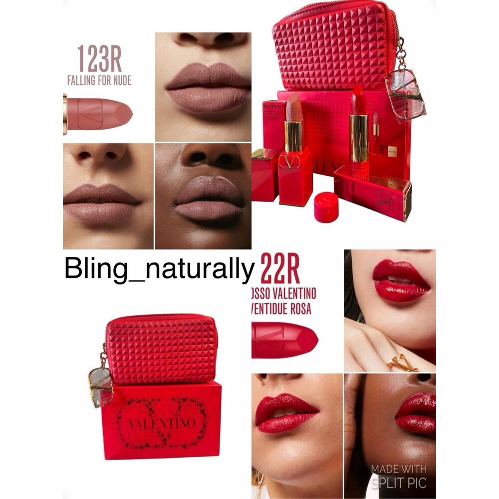 Valentino Lipstick and Makeup Bag Set